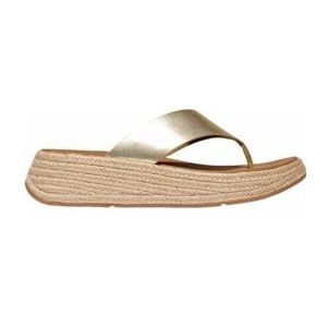 FitFlop - F-Mode Espadrille - Sandalen - Platino - Leer