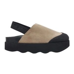 Klomp Scholl Women Abby E Suede Dark Beige-Schoenmaat 37