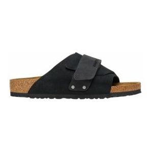 Slipper Birkenstock Men Kyoto Nubuck Suede Black Narrow-Schoenmaat 41