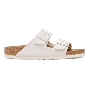 Slipper Birkenstock Women Arizona Suede Leather Antique White Narrow-Schoenmaat 38