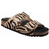 Slipper Scholl Women Noelle Printed Leather Zebra Beige Black-Schoenmaat 36