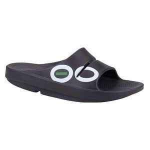 Slipper OOfos Unisex OOahh Sport Black White-Schoenmaat 39