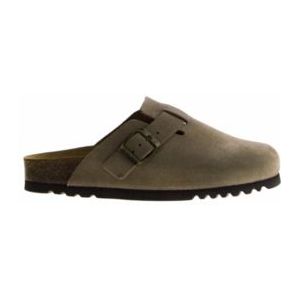 Klomp Scholl Women Fae Suede Dark Beige 2024-Schoenmaat 37