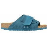 Slipper Birkenstock Men Kyoto Nubuck/Suede Leather Deep Turquoise Narrow-Schoenmaat 42