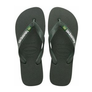 Slipper Havaianas Kids Brasil Logo Green Olive/Green Olive-Schoenmaat 23 - 24