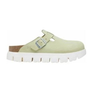 Klomp Birkenstock Women Boston Chunky Suede Leather Faded Lime Narrow-Schoenmaat 38