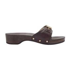 Slipper Scholl Women Pescura Heel Leather Tris Dark Brown-Schoenmaat 39