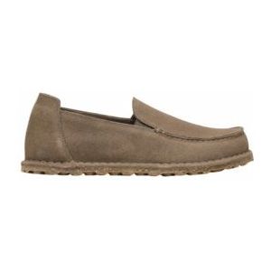 Mocassin Birkenstock Unisex Utti Slip On Suede Leather Gray Taupe Regular-Schoenmaat 44