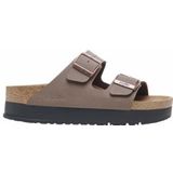 Slipper Birkenstock Women Arizona PAP Flex Platform Birko-Flor Mocha Narrow-Schoenmaat 38