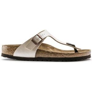 Slipper Birkenstock Women Gizeh Birko-Flor Graceful Pearl White Narrow-Schoenmaat 40
