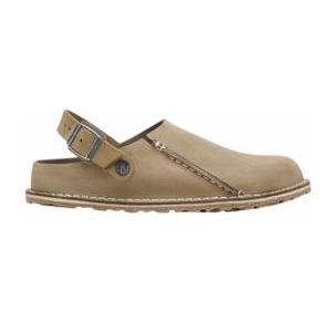 Pantoffel Birkenstock Unisex Lutry Premium Suede Leather Gray Taupe Regular-Schoenmaat 43