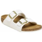 Slipper Birkenstock Kids Arizona BS Birko-Flor Patent Patent White Narrow-Schoenmaat 32