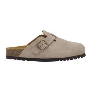 Klomp Scholl Women Fae New Suede Sa Dark Beige-Schoenmaat 42