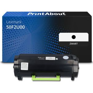 PrintAbout Toner 50F2U00 (502U) Zwart Extra hoge capaciteit geschikt voor Lexmark