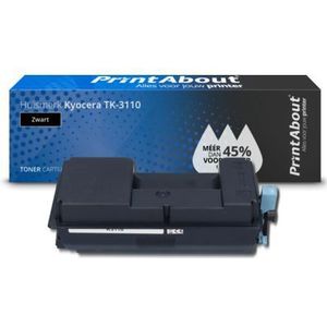 PrintAbout huismerk Toner TK-3110 Zwart Geschikt voor Kyocera