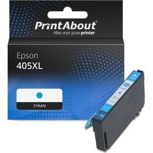 PrintAbout huismerk Inktcartridge 405XL (C13T05H24010) Cyaan Hoge capaciteit Geschikt voor Epson