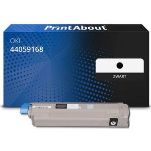 PrintAbout huismerk Toner 44059168 Zwart Geschikt voor OKI
