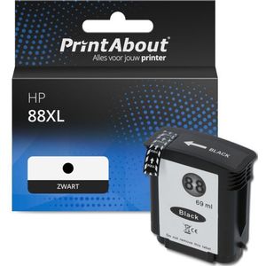 PrintAbout huismerk Inktcartridge 88XL (C9396AE) Zwart Hoge capaciteit Geschikt voor HP