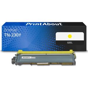 PrintAbout huismerk Toner TN-230Y Geel Geschikt voor Brother