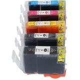 PrintAbout huismerk Inktcartridge PGI-5BK 5-kleuren Multipack Geschikt voor Canon