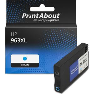 PrintAbout huismerk Inktcartridge 963XL (3JA27AE) Cyaan Hoge capaciteit Geschikt voor HP
