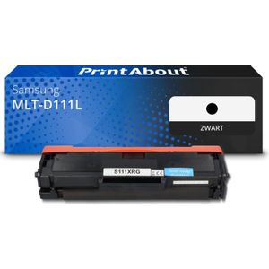 PrintAbout huismerk Toner MLT-D111L (SU799A) Zwart Hoge capaciteit Geschikt voor Samsung
