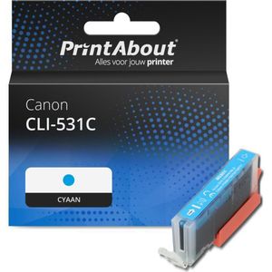 PrintAbout huismerk Inktcartridge CLI-531C Cyaan Geschikt voor Canon