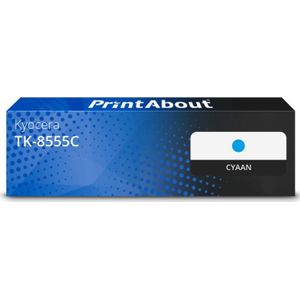PrintAbout huismerk Toner TK-8555C Cyaan Geschikt voor Kyocera