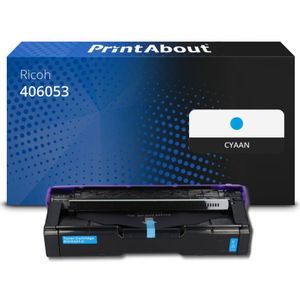 PrintAbout - 406053 - Toner - Cyaan - Geschikt voor Ricoh