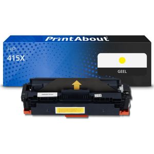PrintAbout huismerk Toner 415X (W2032X) Geel Hoge capaciteit Geschikt voor HP