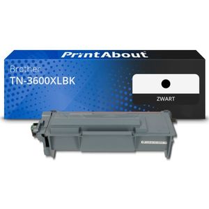 PrintAbout huismerk Toner TN-3600XLBK Zwart Hoge capaciteit Geschikt voor Brother