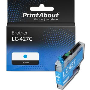 PrintAbout huismerk Inktcartridge LC-427C Cyaan Geschikt voor Brother