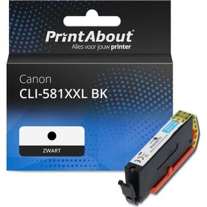PrintAbout - CLI-581XXL BK - Inktcartridge - Zwart - Extra Hoge Capaciteit Geschikt Voor Canon