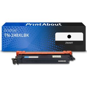 PrintAbout huismerk Toner TN-248XLBK Zwart Hoge capaciteit Geschikt voor Brother