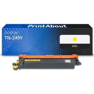 PrintAbout huismerk Toner TN-249Y Geel Geschikt voor Brother