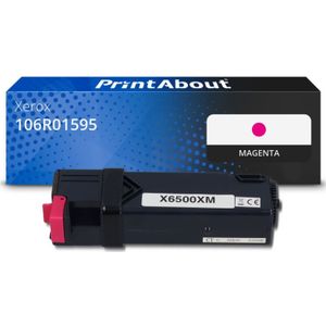 PrintAbout huismerk Toner 106R01595 Magenta Geschikt voor Xerox