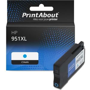 PrintAbout huismerk Inktcartridge 951XL (CN046AE) Cyaan Hoge capaciteit Geschikt voor HP