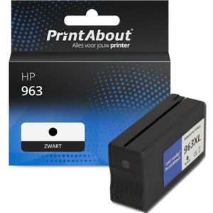 PrintAbout huismerk Inktcartridge 963 (3JA26AE) Zwart Geschikt voor HP