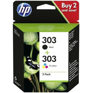 HP 303 2-pack Black/Tri-color Original Ink Cartridges inktcartridge 2 stuk(s) Origineel Normaal rendement Zwart, Cyaan, Magenta, Geel