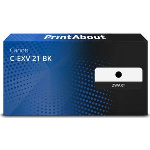 PrintAbout huismerk Toner C-EXV 21 BK Zwart Geschikt voor Canon