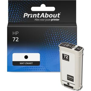 PrintAbout huismerk Inktcartridge 72 (C9403A) Mat-zwart Geschikt voor HP