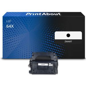 PrintAbout huismerk Toner 64X (CC364X) Zwart Hoge capaciteit Geschikt voor HP