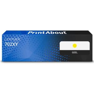 PrintAbout huismerk Toner 702XY (70C2XY0) Geel Extra hoge capaciteit Geschikt voor Lexmark