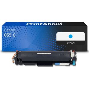PrintAbout huismerk Toner 055 C Cyaan Geschikt voor Canon