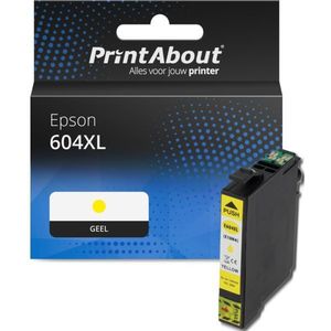 PrintAbout huismerk Inktcartridge 604XL (C13T10H44010) Geel Hoge capaciteit Geschikt voor Epson