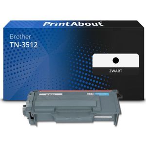 PrintAbout huismerk Toner TN-3512 Zwart Hoge capaciteit Geschikt voor Brother