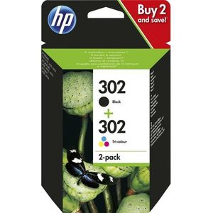 HP 302 2-pack Black/Tri-colour Original Ink Cartridges inktcartridge 2 stuk(s) Origineel Normaal rendement Zwart, Cyaan, Magenta, Geel