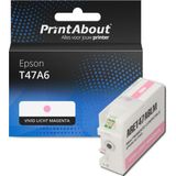 PrintAbout - Inktcartridge T47A6 - Vivid Licht Magenta - Geschikt voor Epson