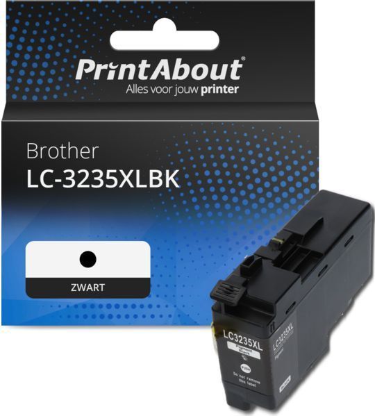 PrintAbout huismerk Inktcartridge LC-3235XLBK Zwart Hoge capaciteit Geschikt voor Brother
