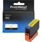 PrintAbout - 202 - Inktcartridge - Geel - Geschikt voor Epson